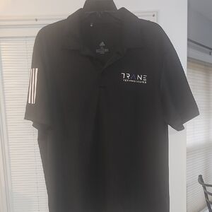 Sporty Black Polo with Striped Sleeves